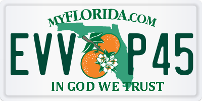 FL license plate EVVP45