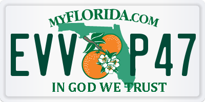 FL license plate EVVP47