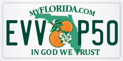 FL license plate EVVP50