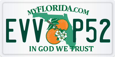 FL license plate EVVP52