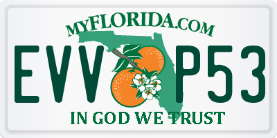 FL license plate EVVP53