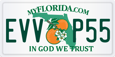 FL license plate EVVP55