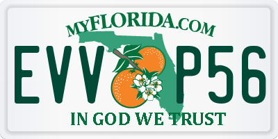 FL license plate EVVP56