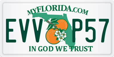FL license plate EVVP57