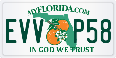 FL license plate EVVP58