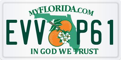 FL license plate EVVP61