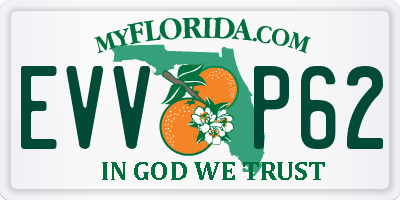 FL license plate EVVP62