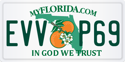 FL license plate EVVP69