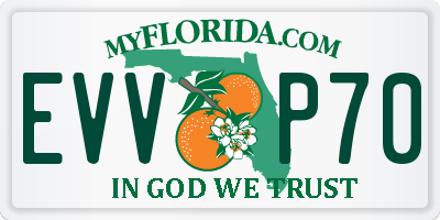 FL license plate EVVP70