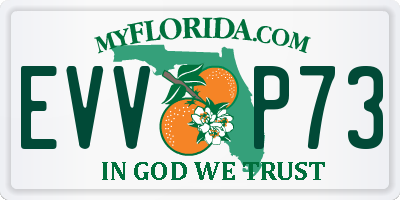 FL license plate EVVP73