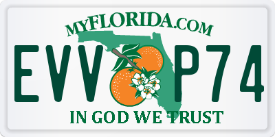 FL license plate EVVP74