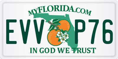 FL license plate EVVP76