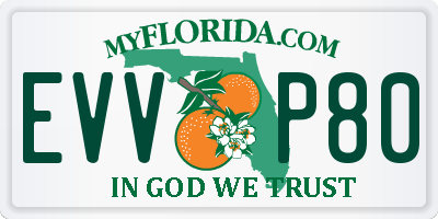FL license plate EVVP80