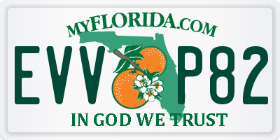 FL license plate EVVP82