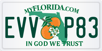 FL license plate EVVP83