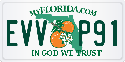 FL license plate EVVP91