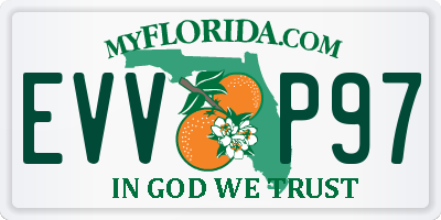 FL license plate EVVP97