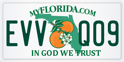 FL license plate EVVQ09