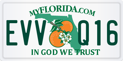 FL license plate EVVQ16