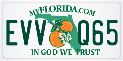 FL license plate EVVQ65