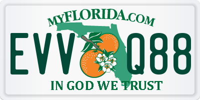 FL license plate EVVQ88