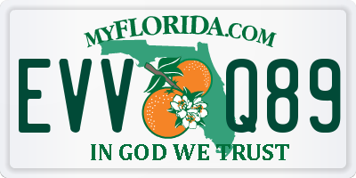 FL license plate EVVQ89