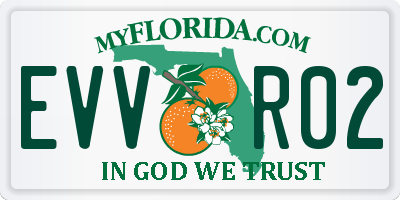 FL license plate EVVR02