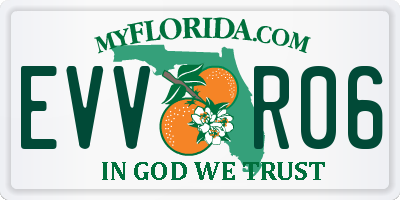 FL license plate EVVR06