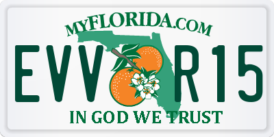 FL license plate EVVR15