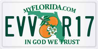 FL license plate EVVR17