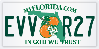 FL license plate EVVR27