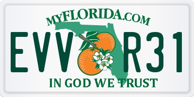 FL license plate EVVR31