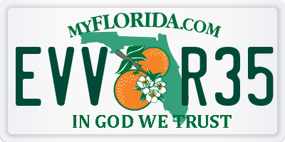 FL license plate EVVR35