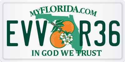FL license plate EVVR36