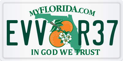 FL license plate EVVR37