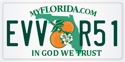 FL license plate EVVR51