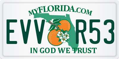 FL license plate EVVR53