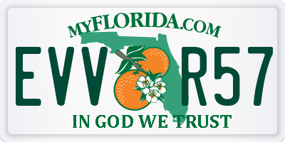 FL license plate EVVR57