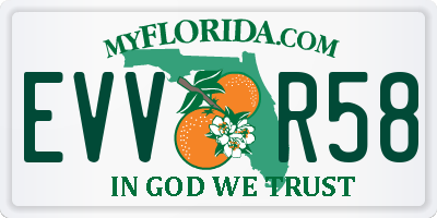 FL license plate EVVR58