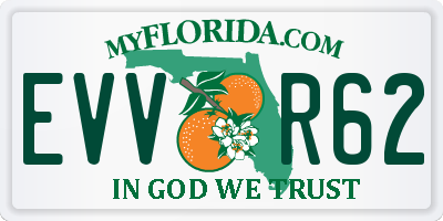 FL license plate EVVR62