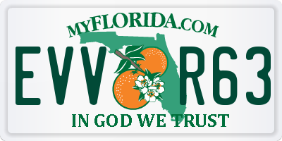 FL license plate EVVR63