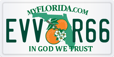 FL license plate EVVR66