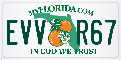 FL license plate EVVR67