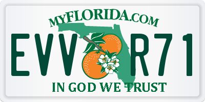 FL license plate EVVR71