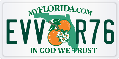 FL license plate EVVR76