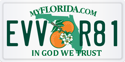 FL license plate EVVR81