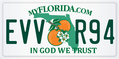 FL license plate EVVR94