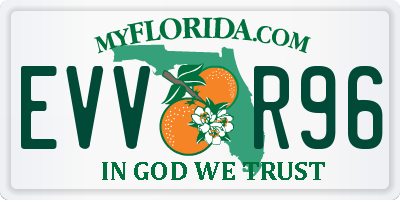 FL license plate EVVR96