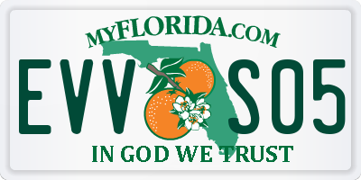 FL license plate EVVS05