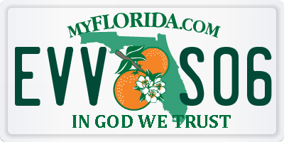 FL license plate EVVS06